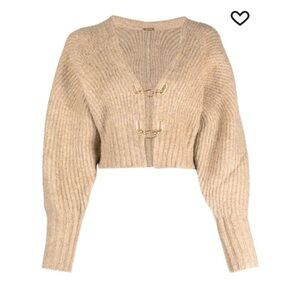 Cult Gaia
Casella ribbed-knit cropped cardigan